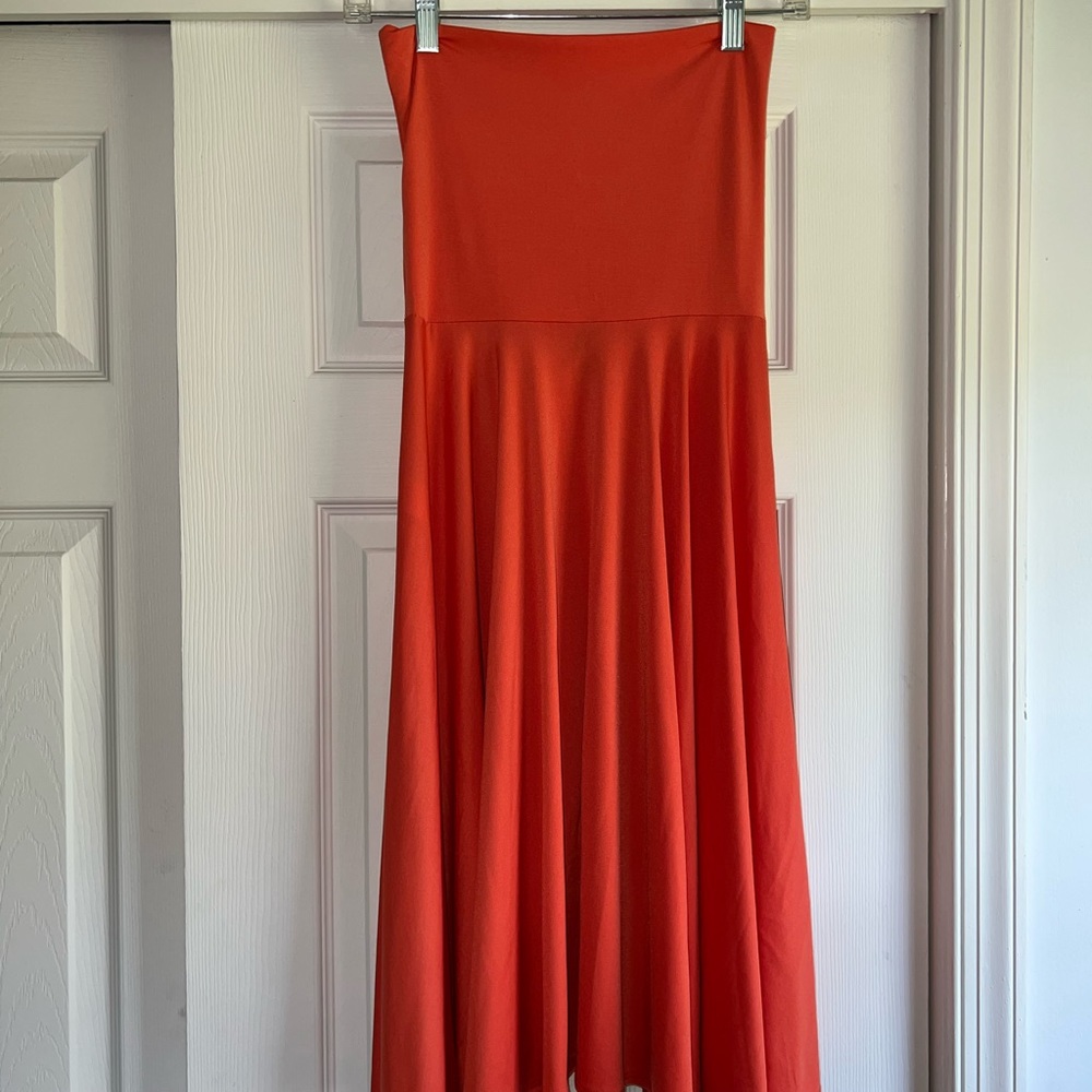 Lapis Tangerine Strapless Dress, Small - Picture 4 of 6